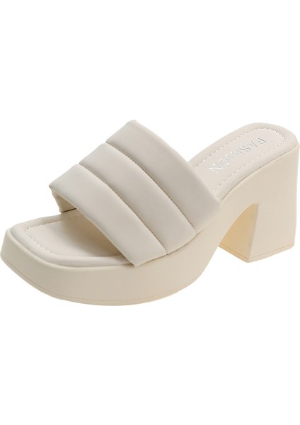 Kadınlar Için Kalın Tabanlı Sandaletler, Trend Dış Giyim Slip-On'lar, 2023 Yaz Modası Yeni Stil, Kadınlar Için Kalın Topuklu Yüksek Topuklu Ayakkabılar, Hazır (Yurt Dışından)