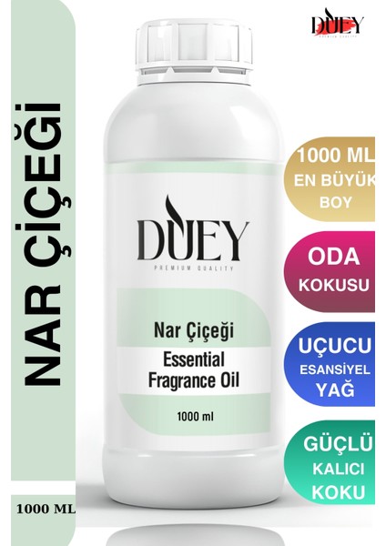 Nar Çiçeği Uçucu Yağ 1000 ml Mum Esansı, Oda Kokusu, Hava Nemlendiricisi, Çamaşır Kurutma Topu