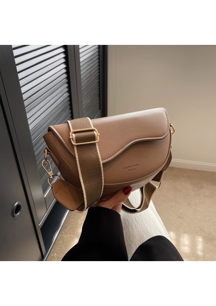 Dokulu Küçük Çanta Kadın Yeni Popüler Retro Tüm Maç Crossbody Çanta Moda Omuz Koltuk Altı Eyer Çantası (Yurt Dışından)