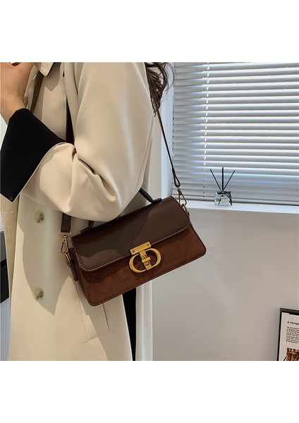 Kadın Çantası Crossbody Çanta Kızlar Üst Düzey Kore Niş Tek Omuz Crossbody Çanta Sonbahar Moda Çok Yönlü Banliyö Kadın Çantası (Yurt Dışından)