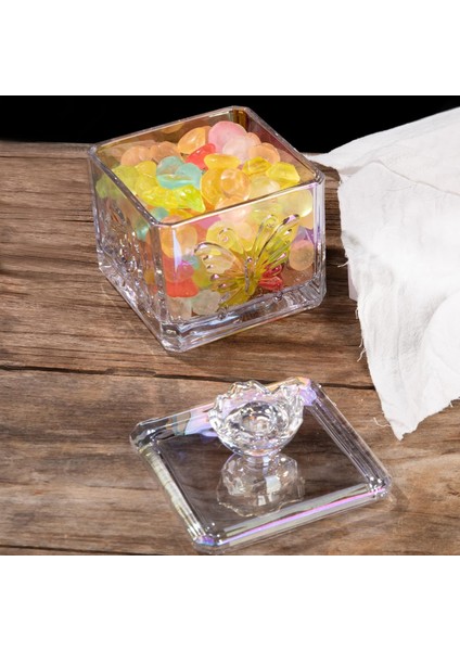 Şeffaf Kapaklı Kare Cam Şekerlik indirimleri