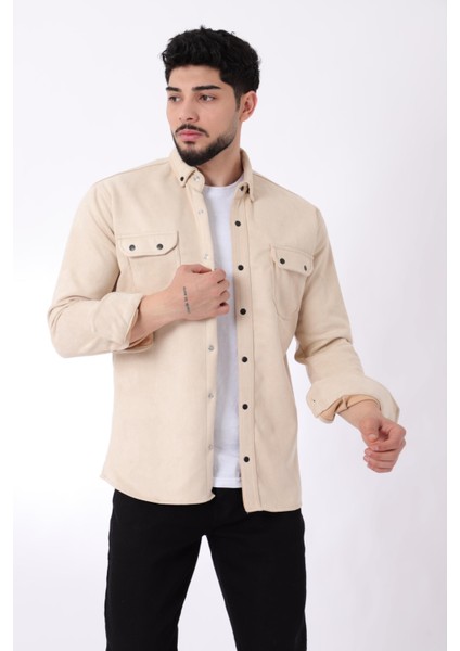 Çift Cep Kapaklı Mevsimlik Süet Gömlek Xc U16463 fiyatları