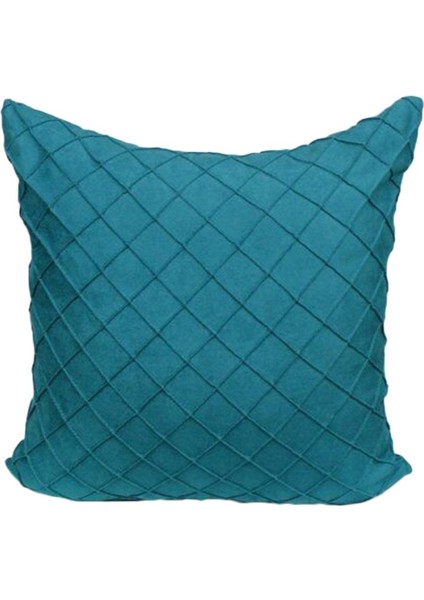Kadife Dekoratif Kırlent Kılıfı Kabartmalı Kılıf Mavı-60 x 60 cm (Yurt Dışından)