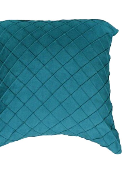 Kadife Dekoratif Kırlent Kılıfı Kabartmalı Kılıf Mavı-60 x 60 cm (Yurt Dışından)