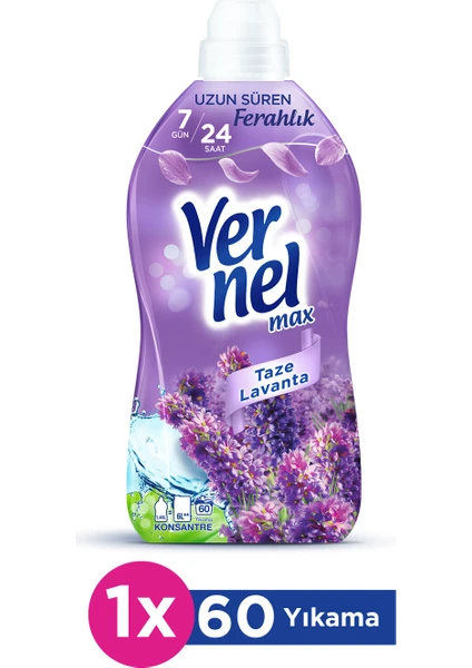 Max Konsantre Sıvı Çamaşır Yumuşatıcısı Taze Lavanta 1440 ml (60 Yıkama)