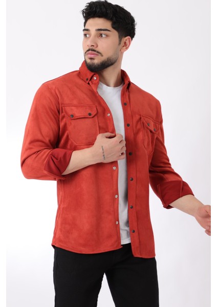 Çift Cep Kapaklı Mevsimlik Süet Gömlek Xc U16463 fiyatları
