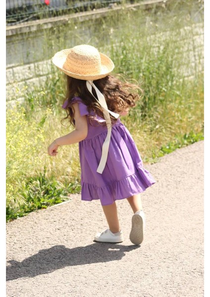 Kız Çocuk Motifli Dokuma Elbise modelleri