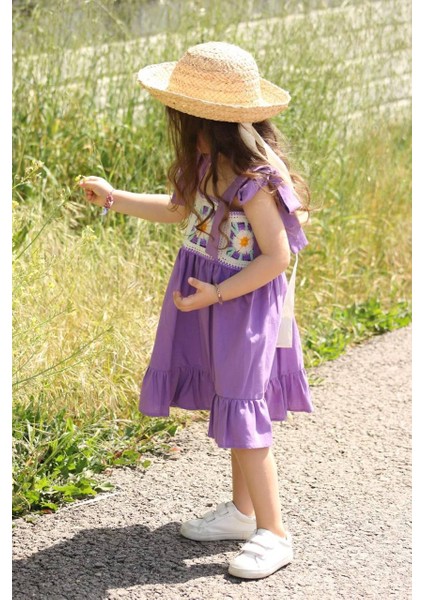 Kız Çocuk Motifli Dokuma Elbise fırsatları