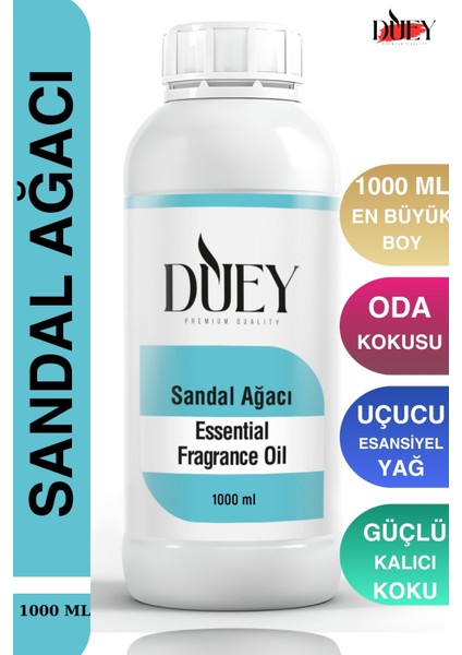 Sandal Ağacı Uçucu Yağ 1000 ml Mum Esansı, Oda Kokusu, Hava Nemlendiricisi, Çamaşır Kurutma Topu