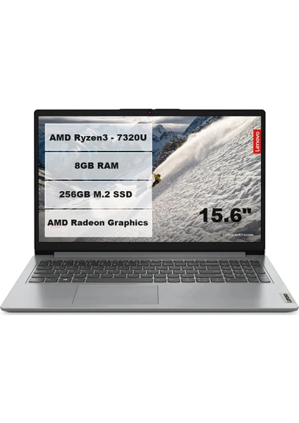 Ideapad Amd Ryzen 3-7320U 8gb 256GB SSD 15.6"fhd Freedos Cloud Grey Taşınabilir Bilgisayar 82VG008ATX