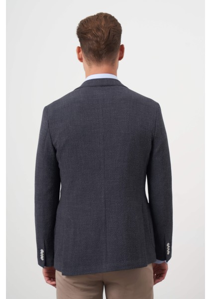 Erkek Siyah Dokuma Gofre Slim Fit Torba Cep Mono Yaka Spor Ceket indirimleri