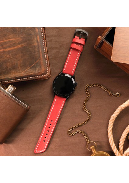 Hakiki Deri Klasik Saat Kordonu ( 20MM ) Fossil Diesel Lacoste Casio Armani Tissot Nacar Klasik Saat Kordonu Kırmızı Deri Kayış fiyatları