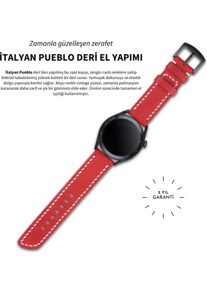 Hakiki Deri Klasik Saat Kordonu ( 20MM ) Fossil Diesel Lacoste Casio Armani Tissot Nacar Klasik Saat Kordonu Kırmızı Deri Kayış indirimleri