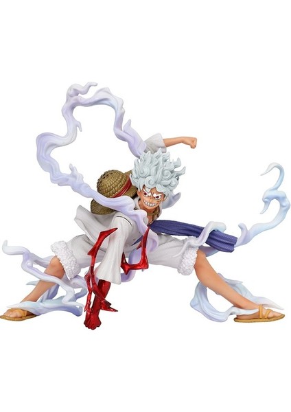 Anime One Piece Güneş Tanrısı Nika Beşinci Vites Luffy Çömelme Pozisyonu Ikinci Vites Meyve Uyanış Beyaz Saç Anime Şekilli Kalıp (Yurt Dışından)