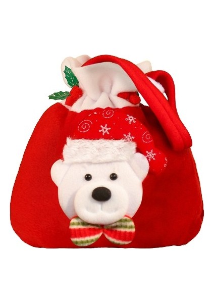 Noel Gift Bag Apple Bag Noel Gift Bag Plush Candy Decoration Supplies (Yurt Dışından)