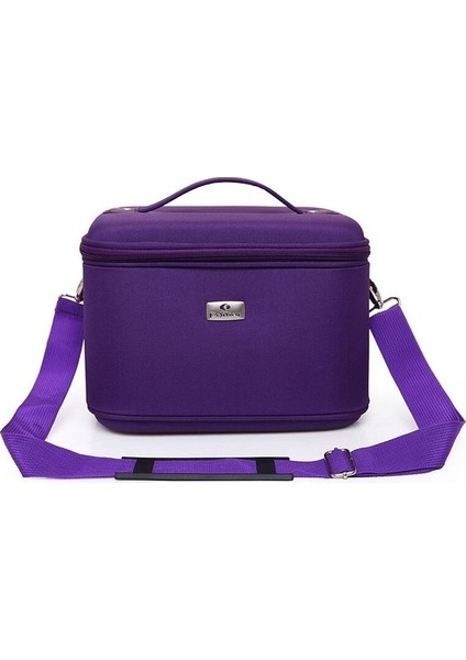 Mor Küçük Su Geçirmez Kozmetik Çantası Seyahat Saklama Çantası Depolama Bavul (25 cm * 18 cm * 19 Cm) (Yurt Dışından)