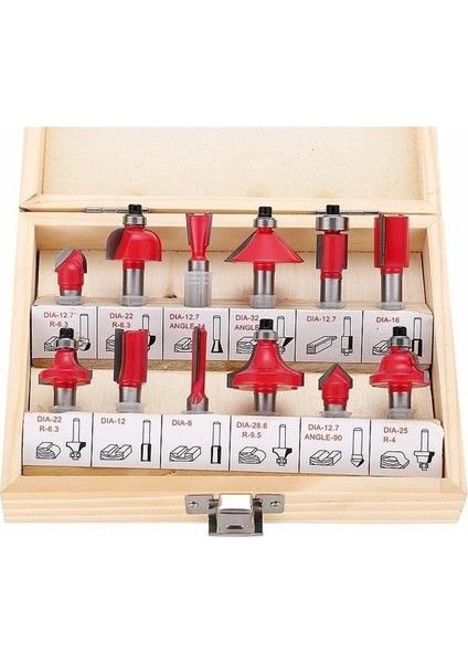 8 mm Freze Ucu 12 Adet - Ahşap Kutulu (Yurt Dışından)
