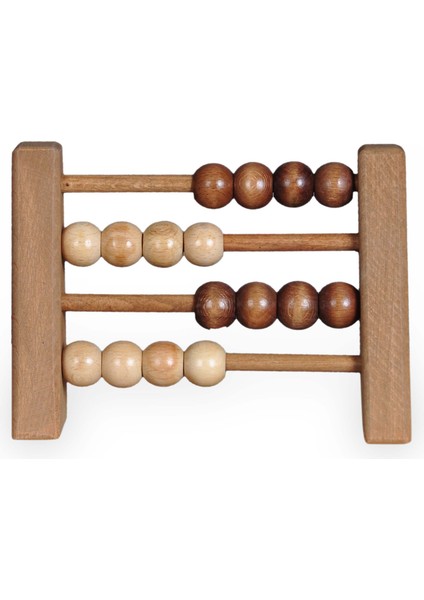 Alg Wood Doğal Sağlıklı Ahşap Abaküs Oyuncak, Montessori Toys, Çocuk ve Odası Ahşap DEKOR-5041