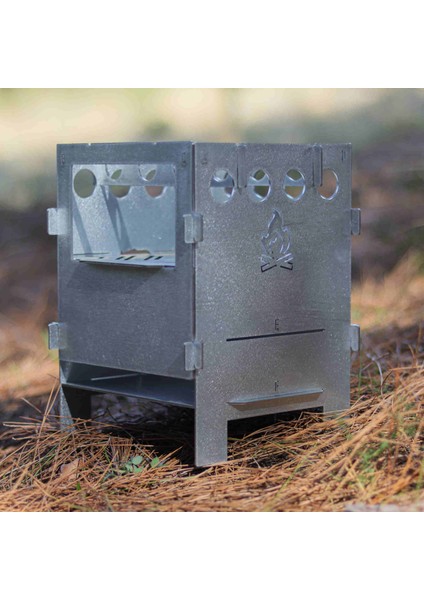 ® Pyrolite™ Ateş Kutusu: Pratik ve Katlanır Çok Yakıtlı Çantalı Metal Kamp Ocağı