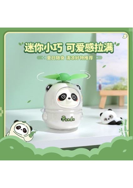 Karikatür Sevimli Panda Mini El Fanı USB Şarj Yaratıcı Hediye Öğrenci Tatil Hediyesi Sessiz (Yurt Dışından)