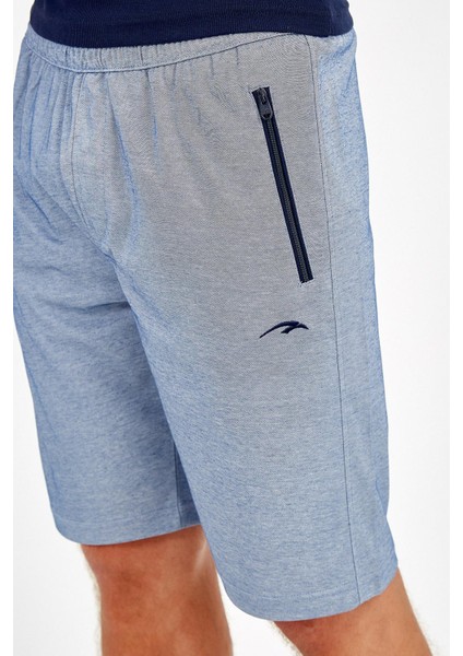 Sportswear Regular Erkek Basic Mavimelanj Şort 18818