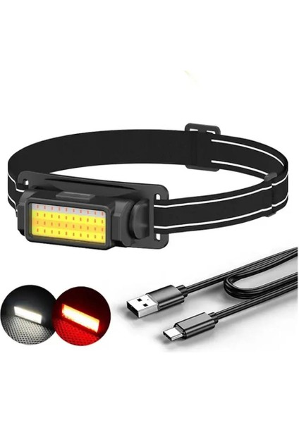WT-650 Şarjlı Kafa Lambası 50 Cob LED 300 Lümen 5 Mod Aydınlatma