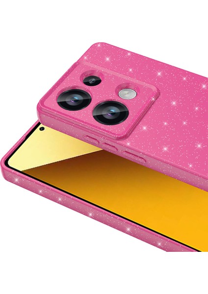 Xiaomi Redmi Note 13 Pro 4g Kılıf Koton Simli Silikon Arka Kapak Kamera Korumalı Pembe modelleri
