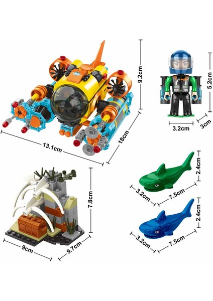 Sea Su Altı Keşif Aracı Oyun Seti 29706 modelleri