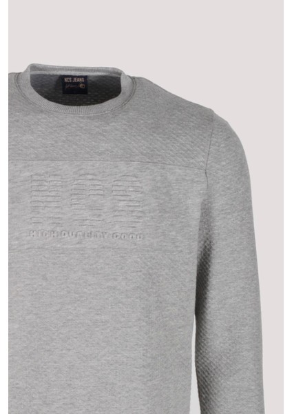 Erkek Sweatshirt Grimalnj Kabartma Baskılı Bisiklet Yaka Logo Detay Cotonel Kumaş Sweat Ncs Jeans 1614 fırsatları