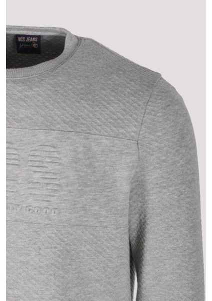 Erkek Sweatshirt Grimalnj Kabartma Baskılı Bisiklet Yaka Logo Detay Cotonel Kumaş Sweat Ncs Jeans 1614 indirimleri