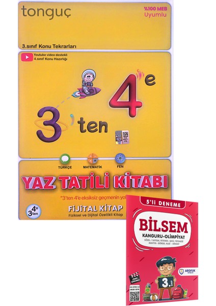 3'ten 4'e Hazırlık Yaz Tatili Kitabı 3. Sınıf Bilsem Deneme indirimleri