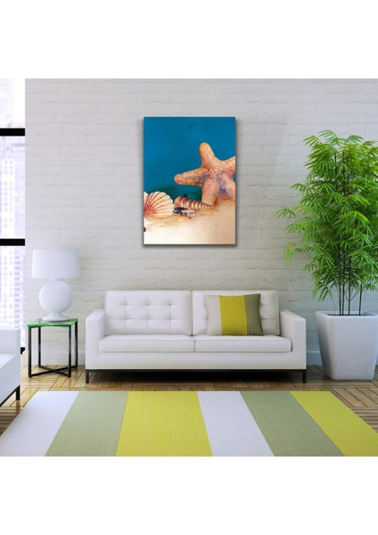 Deniz Yıldızı ve İstiridye Kanvas Tablo 50 x 70 modelleri