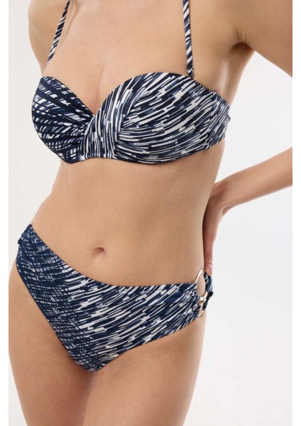 4600 Lacivert Straplez Bikini Takımı