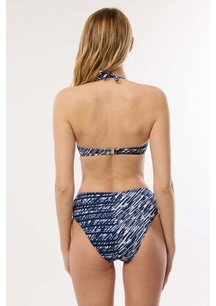 4600 Lacivert Straplez Bikini Takımı