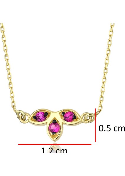 Yakut Lotus Çiçeği Kolye