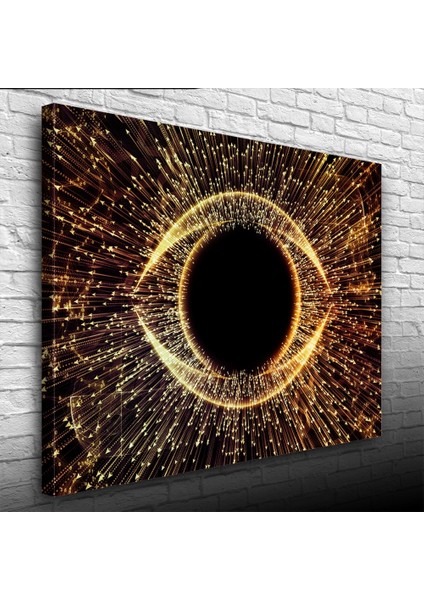 Digital Yanılsama Siyah ve Kahve Tonlarda Kanvas Tablo 50X 70