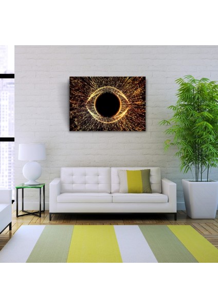 Digital Yanılsama Siyah ve Kahve Tonlarda Kanvas Tablo 50X 70