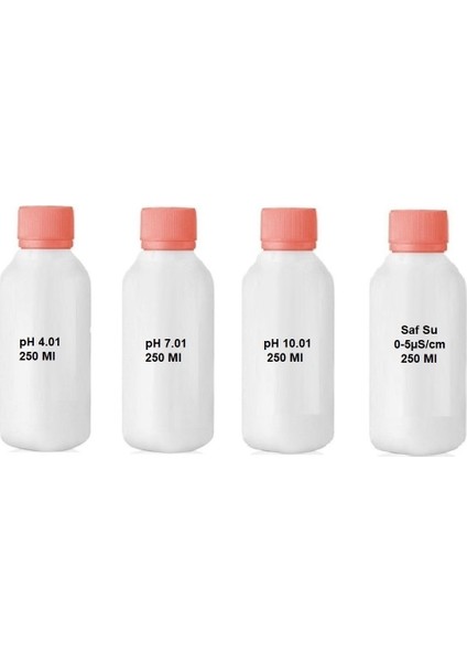 Ph 4.01 - 7.01- 10.01 Saf Su (Distile Su) Kalibrasyon Sıvıları 250 ml