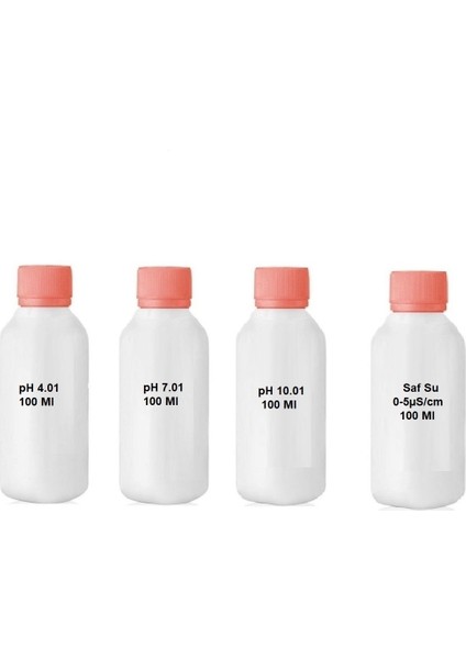 Ph 4.01 -7.01 - 10.01 Saf Su (Distile Su) Kalibrasyon Sıvıları 100 ml