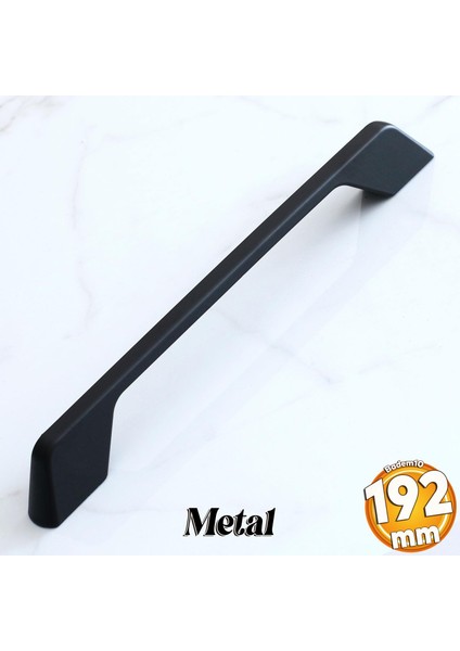 Lord Kulp 192 mm Siyah Metal Mutfak Mobilya Çekmece Mutfak Dolap Dolabı Kulpları Kapak Kulbu Kulpu 19.2 cm