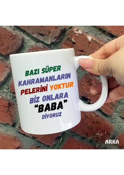 Babalar Günü Özel Biz Onlara Baba Diyoruz Kişiye Özel Resimli ve Isimli Baskılı Kupa Bardaklar
