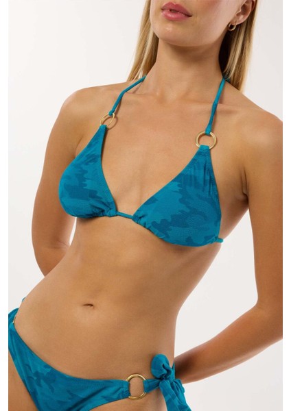 4602 Turkuaz Desenli Bikini Takımı modelleri