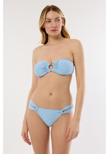 4604 Mavi Straplez Bikini Takımı