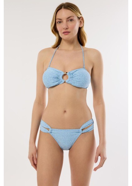 4604 Mavi Straplez Bikini Takımı