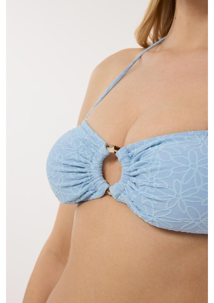 4604 Mavi Straplez Bikini Takımı