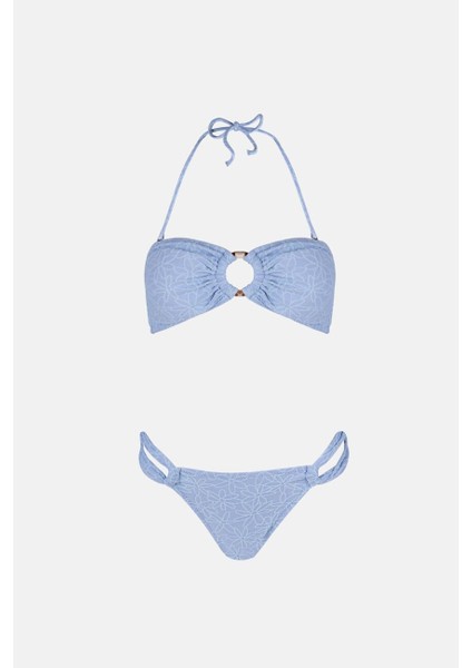 4604 Mavi Straplez Bikini Takımı