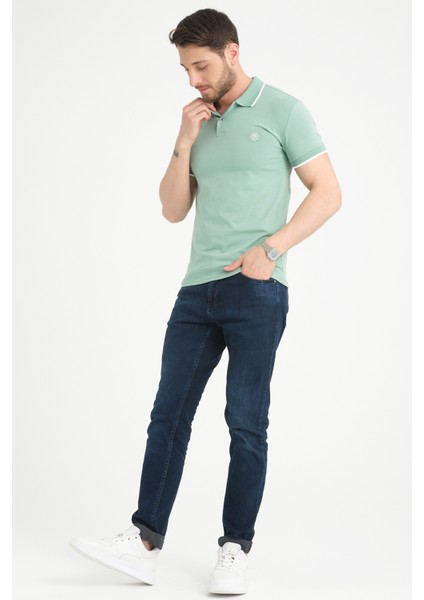 Erkek Su Yeşili Polo Yaka Yazlık Pamuklu Kısa Kollu T Shirt fiyatları