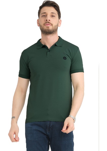 Erkek Zümrüt Yeşili Polo Yaka Yazlık Pamuklu Kısa Kollu T Shirt fiyatları