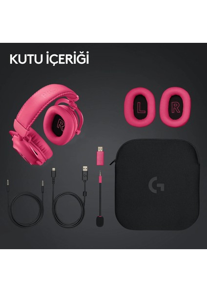 G Pro x 2 Lıghtspeed Kablosuz   Pembe  Kutusuz