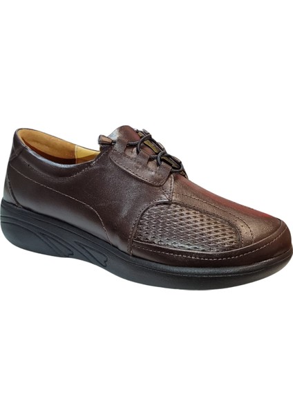 Z-57 Kadın Kahve Bağlı Ortopedik Casual Ayakkabı